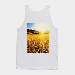 Golden Fields and Train Lines Tank Top